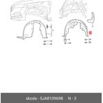 5JA810969B, Подкрылок задний левый Skoda Rapid \ Seat Toledo IV (2013 - )