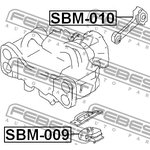 sbm-009, ПОДУШКА ДВИГАТЕЛЯ ПЕРЕДНЯЯ (SUBARU IMPREZA G11 2000-2007) FEBEST