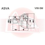 VW-5M, ШРУС наружный 33x59.5x36