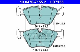 13047071552, Колодки тормозные дисковые передн, CERAMIC, BMW: 3 325 i/325 xi/330 d/330 i/330 xd/330 xi 98-05, 3 Touring 330 d/330 i/330 xd/3