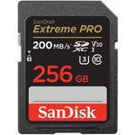 Флеш карта SD 256GB SanDisk SDXC Class 10 V30 UHS-I U3 Extreme Pro 200MB/s