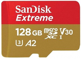 Карта памяти SanDisk Extreme microSDXC Class 10 UHS Class 3 V30 A2 160MB/s 128GB (SDSQXA1-128G-GN6MN)