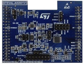 STEVAL-AKI001V1, Data Conversion IC Development Tools Evaluation board for the ADC120 8-channel, 50ksps to 1Msps, 12-bit analog to digital c