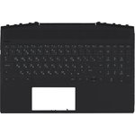 Клавиатура (топ-панель) для ноутбука HP Pavilion Gaming 15-DK черная с черным ...