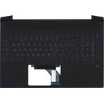 Клавиатура (топ-панель) для ноутбука HP Pavilion Gaming 16-A черная с черным ...