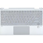Клавиатура (топ-панель) для ноутбука HP Spectre X360 13-AW TPN-Q225 серебристая ...