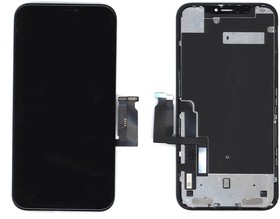 Дисплей (экран) в сборе с тачскрином для iPhone XR с рамкой черный