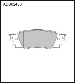ADB02430, Колодки тормозные дисковые | зад |