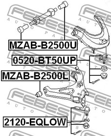 Фото 1/5 2120EQLOW, Опора шаровая FORD RANGER EQ 02-07