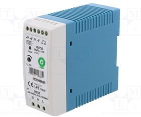 MDIN40W24, Power supply: switched-mode; 40W; 24VDC; for DIN rail mounting