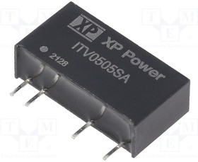 ITV0505SA, Isolated DC/DC Converters - Through Hole DC-DC, 1W SINGLE O/P, SIP, UNREG, 3kV