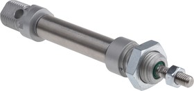 Фото 1/2 Pneumatic Piston Rod Cylinder - 12mm Bore, 25mm Stroke, ISO 6432 Series, Double Acting