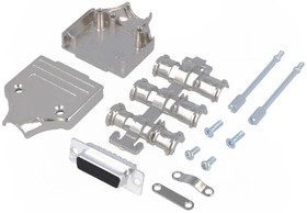 Фото 1/3 MHDM15-DM15S-K, D-Sub Connector Kit, DA-15 Socket, Solder, Steel