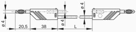 MLN SIL 50/1 RT, Измерительный провод; 60ВDC; 16А; с осевым гнездом 4мм; Дл: 0,5м