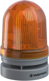 LED signal light with acoustics, Ø 85 mm, 110 dB, 3300 Hz, yellow, 12-24 V AC/DC, 461 320 70