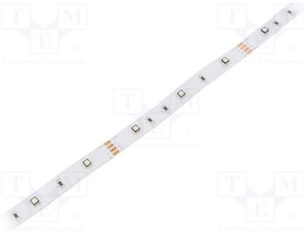 Фото 1/2 HH-SRGB30F010-3535-12 WHITE PCB IP20, Лента LED, RGB, LED/м 30, SMD, 3535, 12В, W 10мм, L 1м, IP20, 6Вт/м