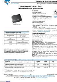 5x SMBJ18A-E3/52 Dioden - Transil 600W 20V 20,5A Unidirektional