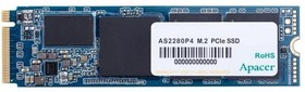 Фото 1/8 AP256GAS2280P4-1, Твердотельный диск 256GB Apacer AS2280P4, M.2 2280, PCI-E 3x4, [R/W - 1800/1100 MB/s] 3D-NAND TLC