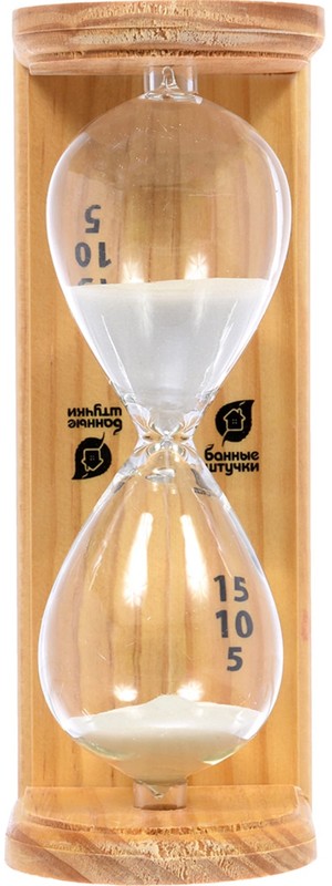 Термостойкие стеклянные песочные часы EOS 15 для сауны