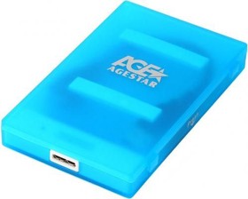 Фото 1/10 Внешний корпус для HDD/SSD AgeStar 3UBCP1-6G SATA USB3.0 пластик синий 2.5"