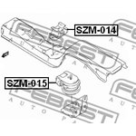 SZM015, Опора ДВС гидравлическая SUZUKI GRAND VITARA 98-06