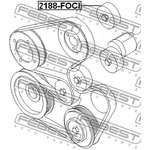 Ролик MAZDA TRIBUTE EP 2000-2004 [GEN] обводной комплект \ 2188-FOCI FEBEST