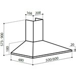 Вытяжка каминная LEX Basic 600 WH, белый, кнопочное управление [chti000302]