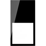 Simon 100 Черный глянец Рамка вертикальная на 2 поста/2 модуля