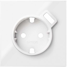 Simon 100 Белый глянец Накладка розетки Schuko с з/у USB SmartCharge