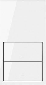 Simon 100 Белый глянец Кит 2 поста, фронт. 1 рамка вертикальная + 2 клавиши выключателей