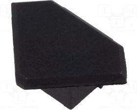 C20124C07, Cap for LED profiles; black; 45-ALU
