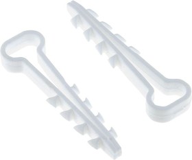 Дюбель-хомут d5х10мм для плоского кабеля белый (уп.100шт) PROxima EKF plc-cd1-5x10w