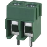 PCB terminal, 2 pole, pitch 5 mm, AWG 26-14, 17.5 A, screw connection, green, 1935161