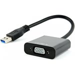 Видеоадаптер (конвертер) USB 3.0 --  VGA Cablexpert AB-U3M-VGAF-01, черный
