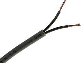 Фото 1/3 Control Cable, 2 Cores, 1.5 mm², YY, Unscreened, 50m, Grey PVC Sheath, 15 AWG