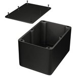 1550FBK, Enclosures, Boxes, & Cases Diecast Aluminum Box 6.73x3.98x4.8" Blac