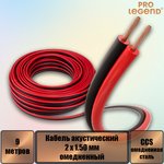 PL3106_9, Кабель акустический Pro Legend 2 x 1.50мм2 омедненный красно-черный, 9 м.
