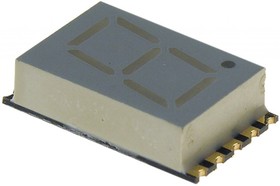 KCSA04-104, 1 разрядный сегментный дисплей smd 10,16мм/красный/ 640нм/4.7-18мкд/ОА
