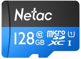 Фото 1/10 Флеш карта microSDXC 128GB Netac NT02P500STN-128G-S P500 w/o adapter