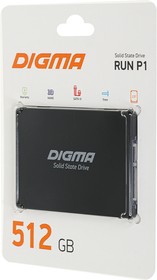 Фото 1/10 SSD накопитель Digma Run P1 DGSR2512GP13T 512ГБ, 2.5", SATA III, SATA, rtl