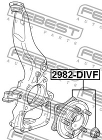 Фото 1/9 2982DIVF, Ступица в сборе с подшипником LAND ROVER DISCOVERY III 05-09