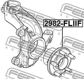 Фото 1/9 2982FLIIF, Ступица в сборе с подшипником LAND ROVER FREELANDER II 06-