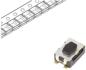 Фото 1/2 KMR243GLFG, Tactile Switches Spst-No 400Gf Gw Smd
