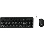Клавиатура + мышь Оклик 225M клав:черный мышь:черный USB беспроводная Multimedia ...