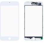 Стекло для iPhone 8 Plus в рамке + OCA (белый)
