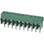 PCB terminal, 10 pole, pitch 3.5 mm, AWG 26-16, 17.5 A, screw connection, green ...