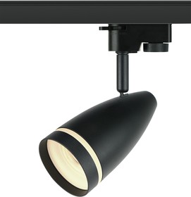 Фото 1/7 Трековый светильник однофазный ЭРА TR49 - GU10 BK под лампу GU10 матовый черный Б0054162
