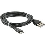 Дата-Кабель Red Line Razor USB - Micro USB, черно-серый