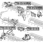 TM-SV40FR, Подушка двигателя TOYOTA CAMRY/VISTA SV3#,VZV3#,CV30 1990.07-1994.06 ...