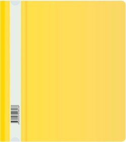 Фото 1/4 Папка-скоросшиватель Бюрократ Люкс -PSL20A5YEL A5 прозрач.верх.лист пластик желтый 0.14/0.18